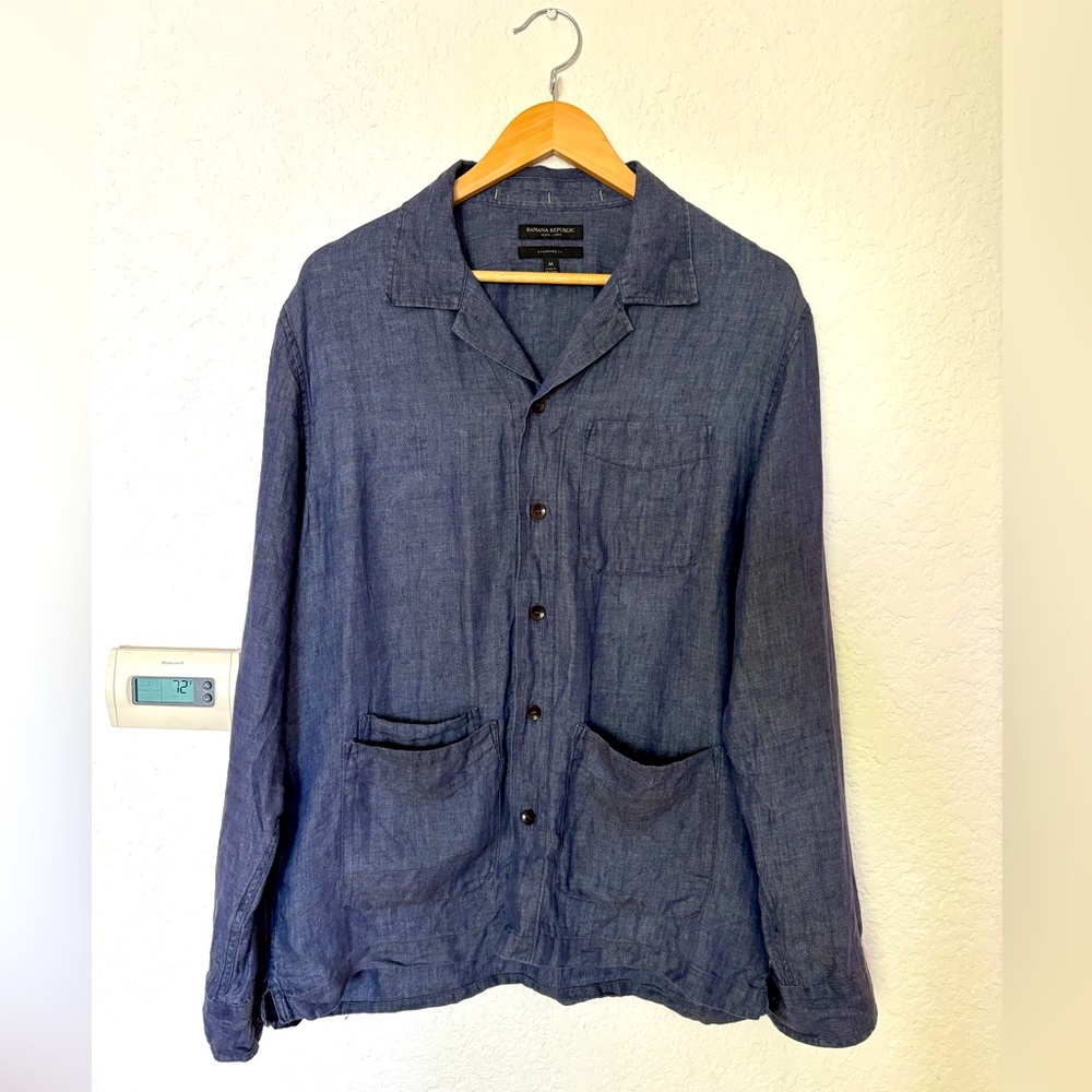Linen Indigo Chore Coat - Banana Republic